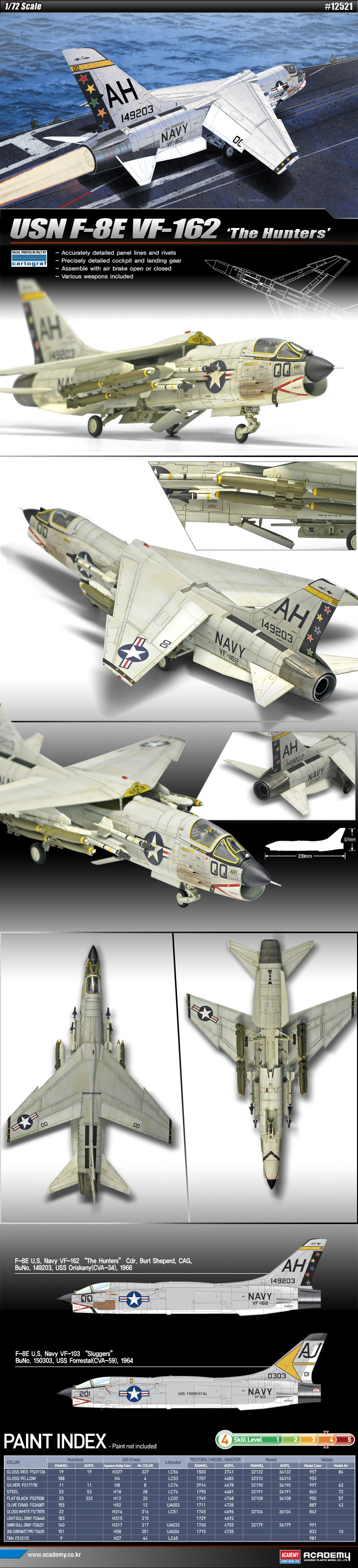 Amazon.com: Academy USN F-8E VF-162 